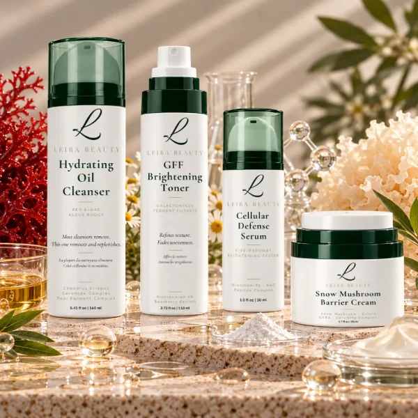Leiba Beauty complete four step collection — fragrance-free and made in the USA